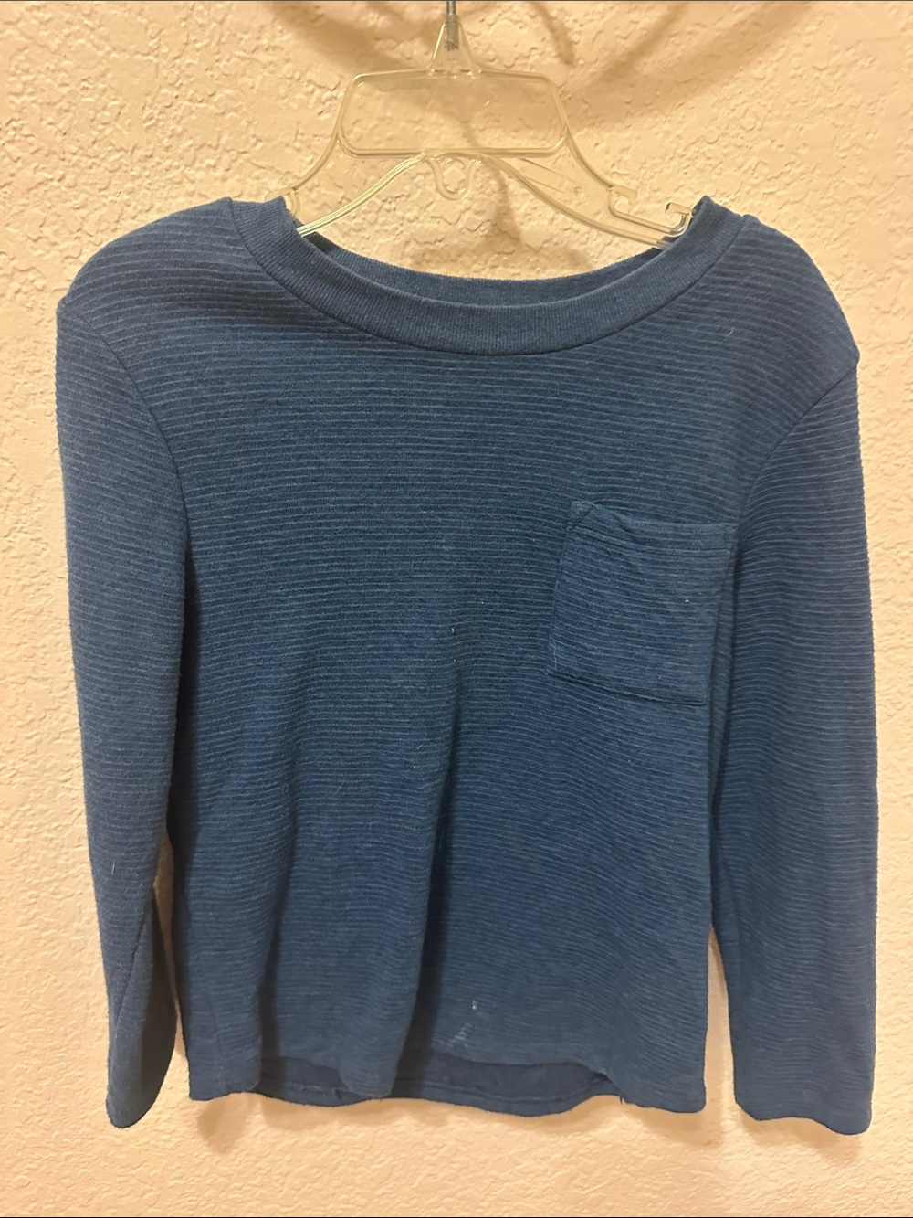 3/10$ Cat & Jack Ribbed Crewneck Long Sleeve Tee - Navy